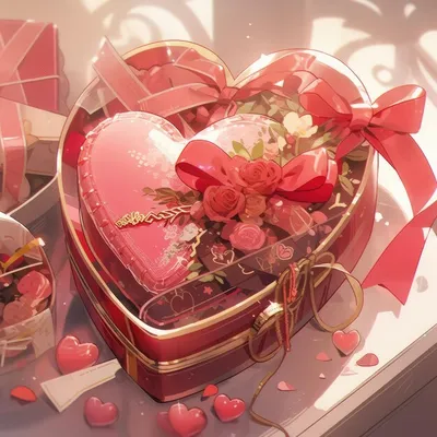 Раскраски аниме, Раскраска любовь аниме День святого валентина.