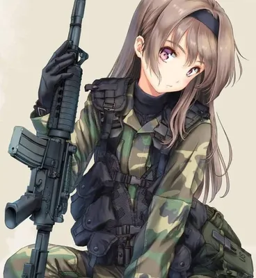 Картинки аниме девушек с оружием фото