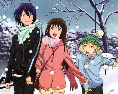 Картинка юноша noragami, yato, yukine, iki hiyori Зима 4081x3246