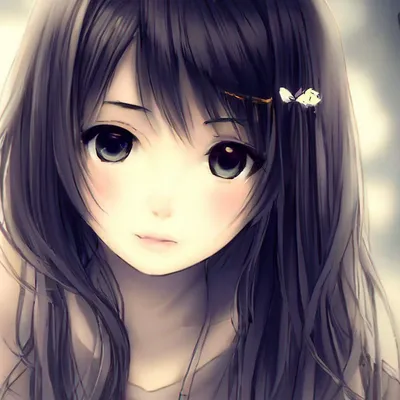 милая аниме-девушка в чёрной толстовке и зелёных глазах Иллюстрация вектора  - иллюстрации насчитывающей смешно, цветок: 227737269