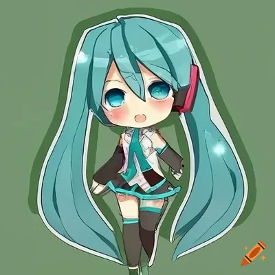 Anime chibi hatsune miku