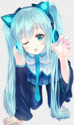 Hatsune Miku Anime Chibi Comiket Catgirl, hatsune miku transparent  background PNG clipart | HiClipart