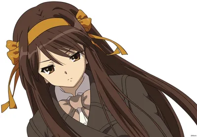 Картинка The Melancholy of Haruhi Suzumiya Аниме Девушки