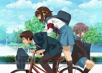 Меланхолия Харухи Судзумии (2006-2009) - Melancholy of Haruhi Suzumiya, The  - Suzumiya Haruhi no yûutsu - 涼宮ハルヒの憂鬱 - постеры фильма - азиатские  мультфильмы - Кино-Театр.Ру