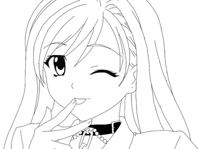 Картинки девочки раскраска аниме - 54 фото