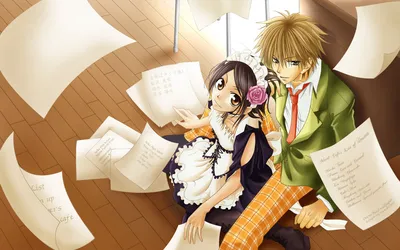 Обои на рабочий стол Мисаки и Усуи из аниме 'Kaichou wa Maid-sama / Президент  студсовета - горничная', обои для рабочего стола, скачать обои, обои  бесплатно