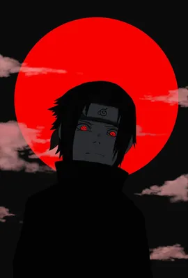 Обои на рабочий стол Uchiha Sasuke / Учиха Саске с мечем сидит на камне на  фоне неба из аниме Наруто / Naruto, обои для рабочего стола, скачать обои,  обои бесплатно