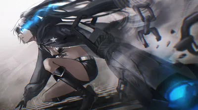 Обои на рабочий стол Black☆Rock Shooter / Стрелок с Черной Скалы из  одноименного аниме с оружием, обои для рабочего стола, скачать обои, обои  бесплатно