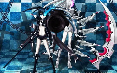 ᐉ Поп-Арт Аниме постер Let's Play Strength Black Rock Shooter/Стрелок с Чёрной  Скалы Pop-art 61х40 см