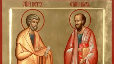 Иконы святых апостолов Петра и Павла - иконография: мозаики, фрески, иконы,  изображения (фото)