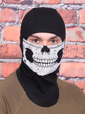Балаклава-маска Keotica Фантом 100% хлопок с черепом черная - купить за 750  руб. в Петербурге