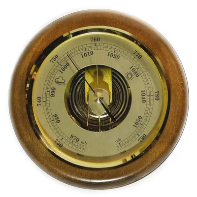 Прибор барометра, с весами для измерения температуры воздуха Векторное  изображение ©Nychytalyuk 69237645