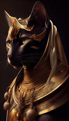 Premium Photo | Bastet half woman half cat goddess ai based