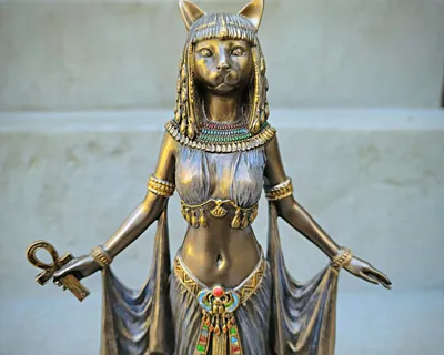 Egyptian Cat Goddess Statue, Bronze, Bastet, Egyptian Decor - Oddities For  Sale has unique