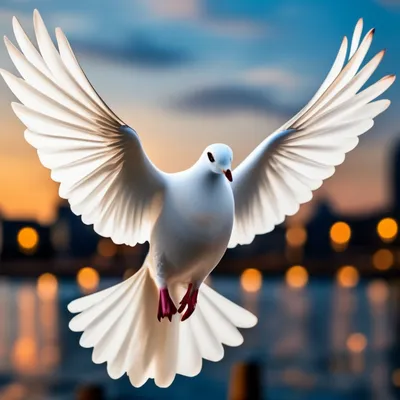 Белый голубь (44 фото) | Белоголовый орлан, Горлица, Голубь