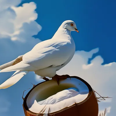 Белый голубь сидит на сцене Фон И картинка для бесплатной загрузки - Pngtree
