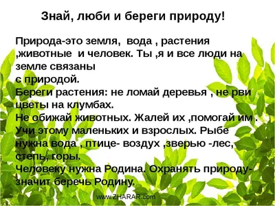 Раскраска Берегите природу! распечатать - 1 класс