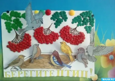 Создание плаката «Берегите птиц!» в стиле пластилинографии (13 фото).  Воспитателям детских садов, школьным учителям и педагогам - Маам.ру