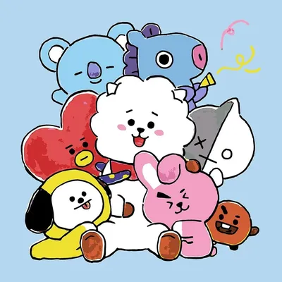 Скачать BT21 Симпатичные мультяшные обои All BTS Group APK для Android