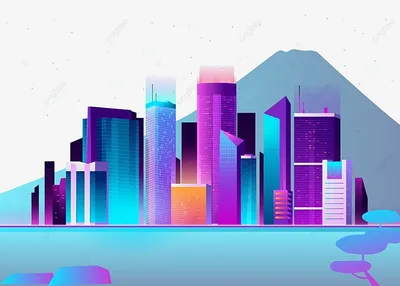 Технологический город будущего PNG , цвет, градиент, будущее PNG картинки и  пнг рисунок для бесплатной загрузки