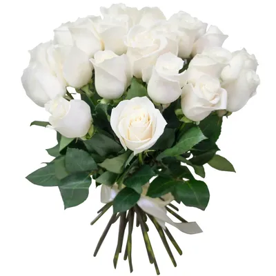 Букет из белых роз в крафте №0014 - заказать с доставкой в Череповце