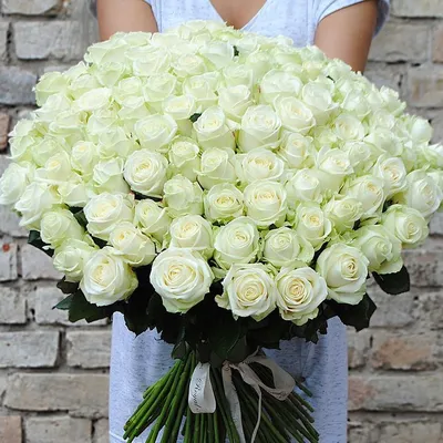 Букет из 25 белых роз в Семее заказать с доставкой 🌷