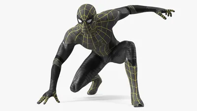 Обтягивающий костюм Человека-паука (черный)
