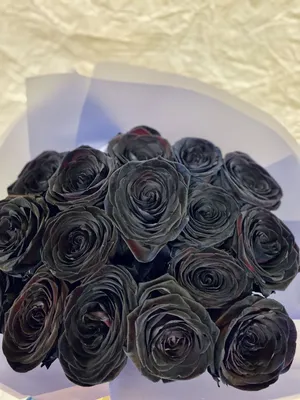 Траурный букет черных роз | доставка по Москве и области