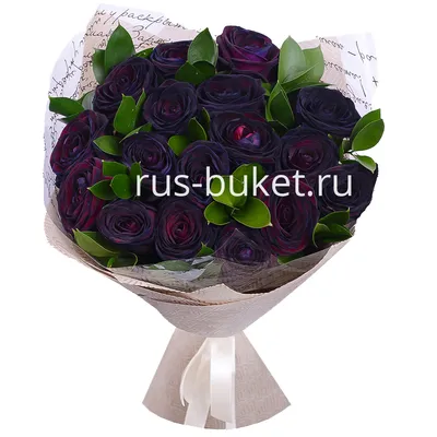 Купить 15 штук черных роз в Чернушке за 3 650 руб. | Быстрая доставка цветов