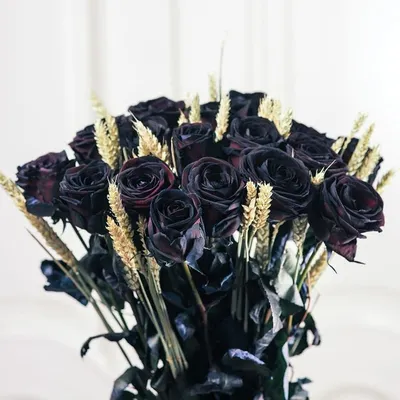 49 черных роз в корзине - купить с доставкой в Москве, Azalia Now