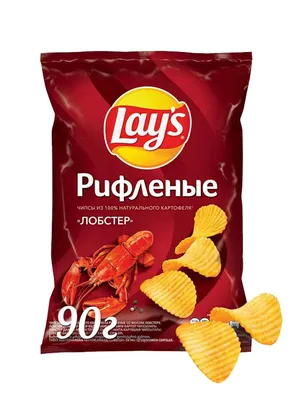 Лэйс Lay's Рифленые чипсы картофельные Лобстер 90 гр купить оптом