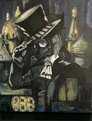 Картина «Чумной доктор» в интернет-магазине Ярмарка Мастеров по цене 7500 ₽  – OCSBARU | Картины, Москва - доставка по России