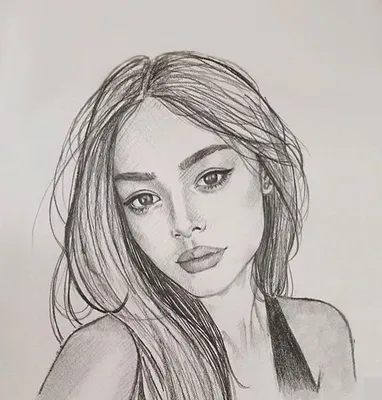 Портрет карандашом. Милая девушка. | Art drawings sketches creative, Cool  art drawings, Art drawings sketches pencil