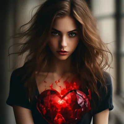 Девушка с разбитым сердцем» — создано в Шедевруме