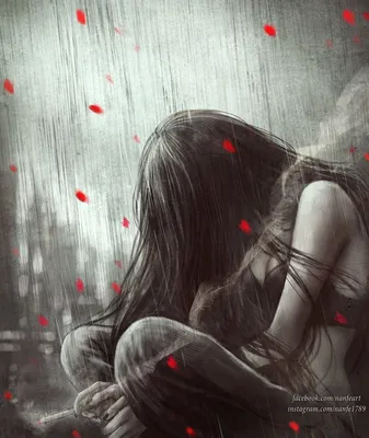 Девушка плачет над разбитым сердцем Stock Vector | Adobe Stock