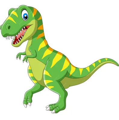 Мультяшный нарисованный динозавр - 55 фото