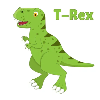 Иллюстрация Мультяшный динозавр в стиле 2d, детский, персонажи |