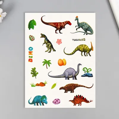 Мультяшный набор динозавров, Графика - Envato Elements