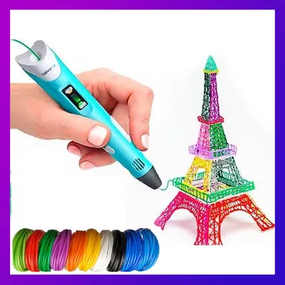 3D Ручка для детей c LCD дисплеем Pen 2 + Пластик для 3D ручек Набор 3D  ручка и нити для 3д ручки 250 метров (ID#1456981278), цена: 1052.52 ₴,  купить на Prom.ua