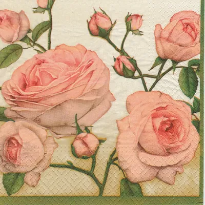 Рисовая бумага для декупажа Розовые розы | Интернет магазин АртДекупаж