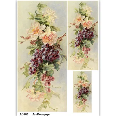 Картинки для декупажа на рисовой бумаге A4 1175 цветы орхидеи винтаж  Milotto | AliExpress