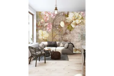 Фотообои на стену флизелиновые Цветок, белые цветы 200x270 см виниловые  обои на стену. - купить по выгодной цене в интернет-магазине OZON  (600579632)