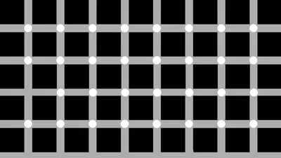 Оптическая иллюзия прячет точку и крест от глаз смотрящего