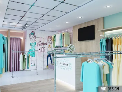 Дизайн интерьера магазина одежды в стиле современная классика