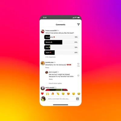 Instagram** начал тестировать опросы в комментариях / Хабр