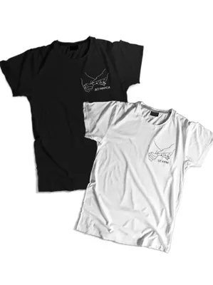 Комплект футболок, размер универсальный, цвет черный, 100% Хлопок - купить  по выгодной цене в интернет-магазине OZON (1069881037)