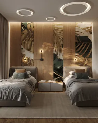 Современная спальня для двух подростков с кроватями Brooklyn | SKDESIGN