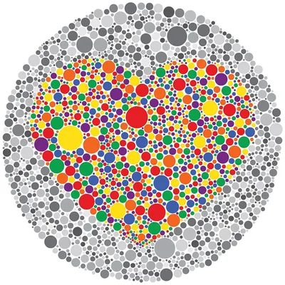 Тест для определения дальтонизма Test (Ишихара) Тест цветовой слепоты Japan  (ID#1855784355), цена: 2830 ₴, купить на Prom.ua