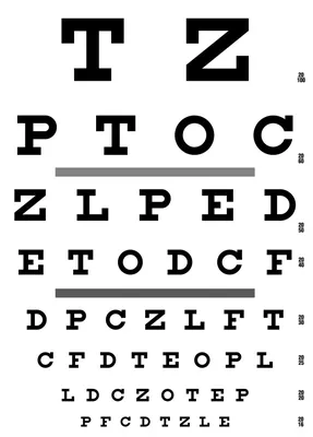 Glazbook - Светодиодная таблица знаков для проверки зрения