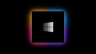 Обои на рабочий стол Логотип Windows 10 с радужной подсветкой на темном  фоне, обои для рабочего стола, скачать обои, обои бесплатно